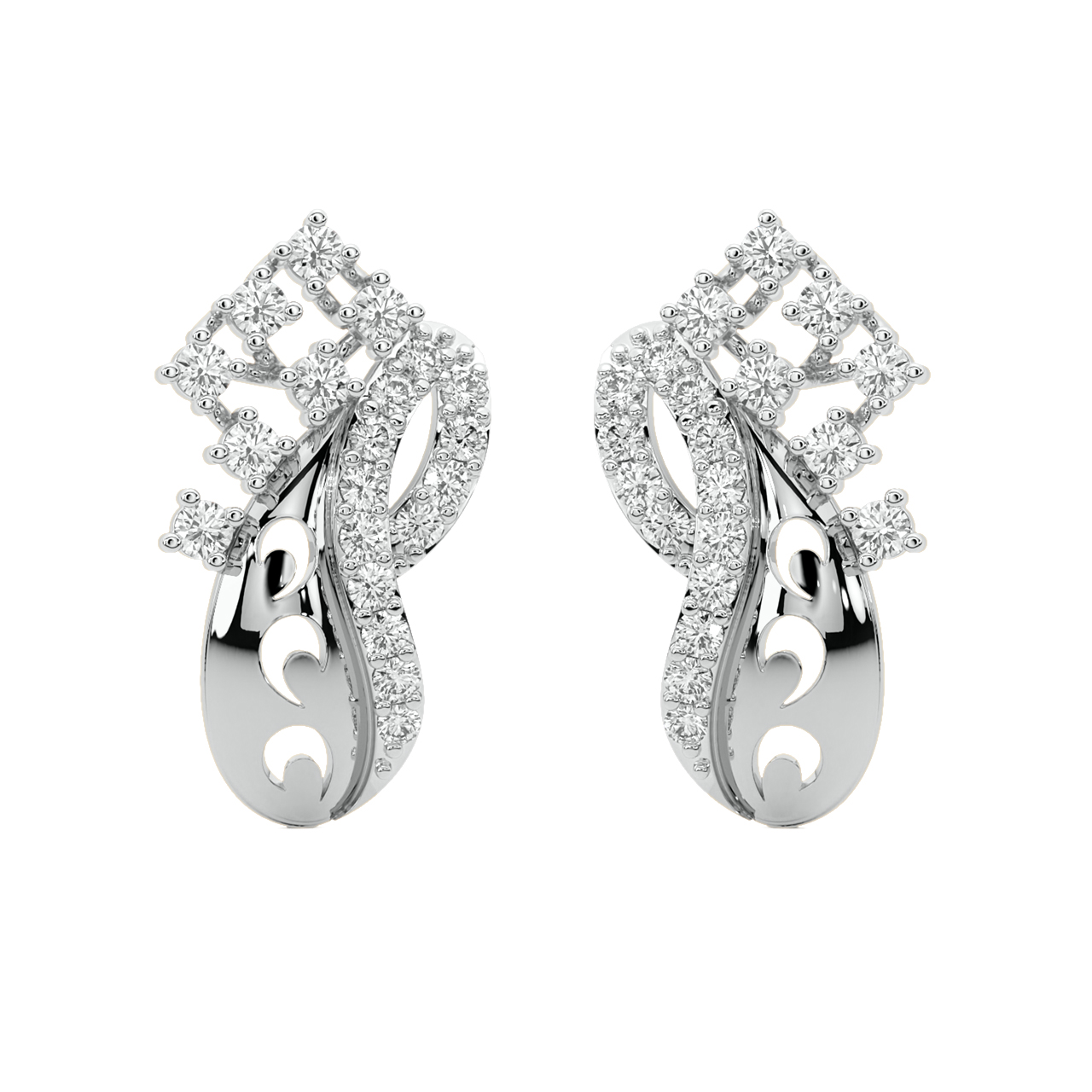 Angelo Round Diamond Stud Earrings